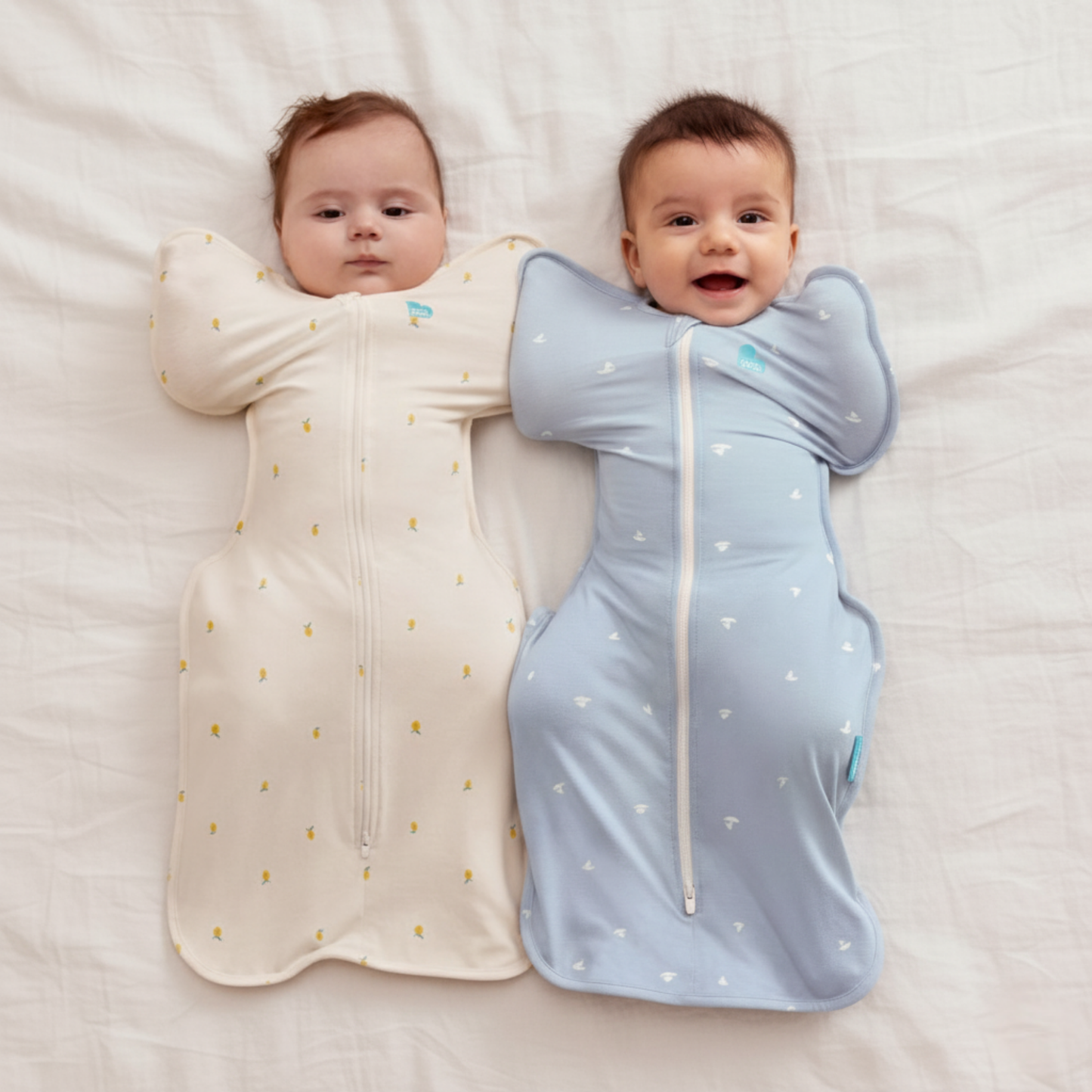 Swaddle Up™ 1.0 TOG Stretch Cotton Bamboo Lemon Cream