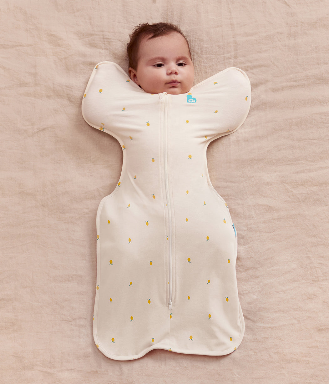 Swaddle Up™ 1.0 TOG Stretch Cotton Bamboo Lemon Cream