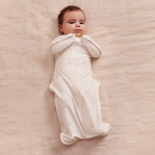 Swaddle Up™ 1.0 TOG Stretch Cotton Bamboo Lemon Cream