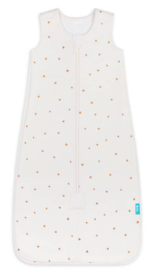 Sleep Bag Quilted Stretch Cotton 1.5 TOG  Twinkles Oatmeal