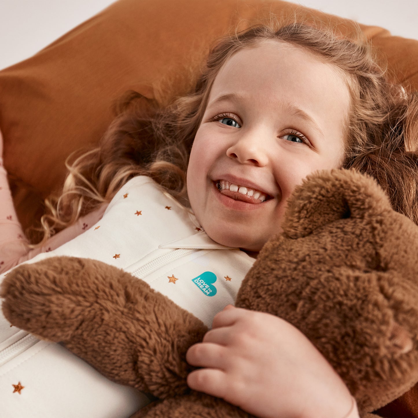 Sleep Bag Quilted Stretch Cotton 1.5 TOG  Twinkles Oatmeal