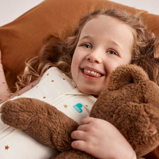 Sleep Bag Quilted Stretch Cotton 1.5 TOG  Twinkles Oatmeal