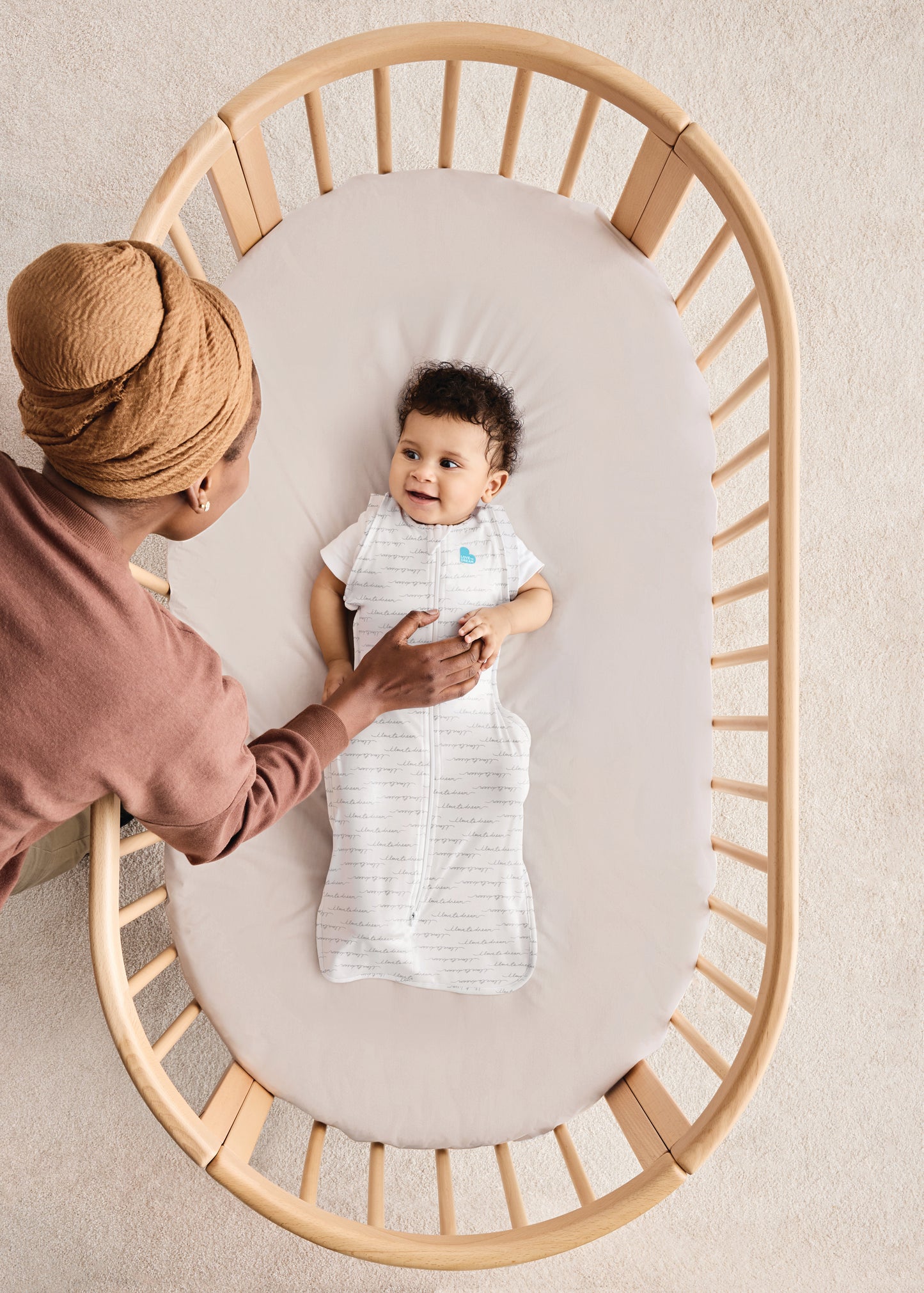 Swaddle Up™ 1.0 TOG Cotton White Dreamer