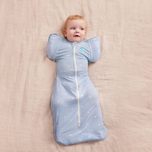 Swaddle Up™ Transition Bag 1.0 TOG    Bamboo Boats Mist Blue M